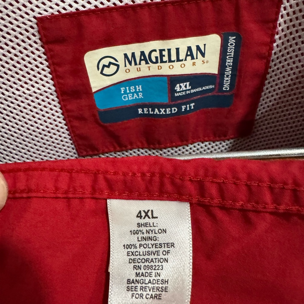 Magellan Outdoors 4xl red long sleeve fishing shirt